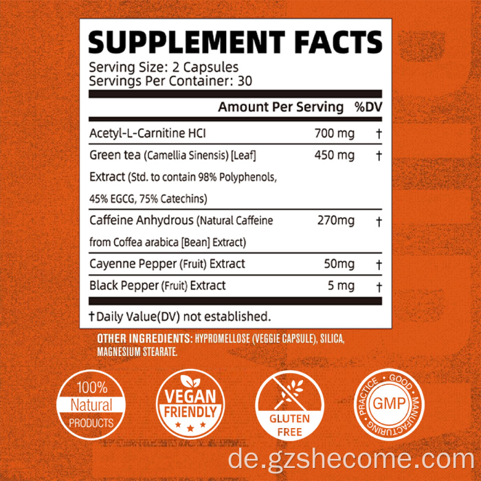 Shecome Fatburner-Kapseln unterstützen den Stoffwechsel und die Energie